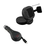 iKross Car Dashboard Windshield Mount Holder + Retractable Car Charger for HTC DROID DNA, Windows Phone 8S, Windows Phone 8X