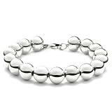 Bling Jewelry Designer Inspired 10mm Sterling Silver Bead Bracelet 7.5