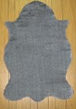 Faux Animal Skin Hide Rug 2' x 4' (GREY)