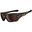 Oakley Pit Bull Men's Active Sports Sunglasses w/ Free B&F Heart Sticker Bundle - Brown Tortoise/Dark Bronze