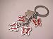 COACH RED BUTTERFLY CHARM KEYCHIN KEY CHAIN FOB