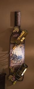 Wall Wine Storage - Tuscan 3 Bottle Metal Wine Decor