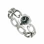 ELLETIME Women's 4687BKMOPA Sterling Silver Open Link Bracelet Watch