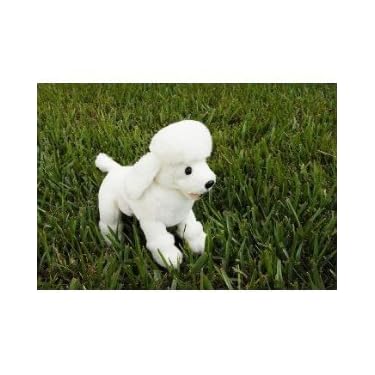 Poodle White 10in Animal Puppet