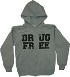 UNTIL INDUSTRIES - Drug Free - Gray Zip Up Hoodie