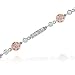 18k Two Tone Gold White and Pink Diamond Braclet Bangle (GH, SI, 1.50 carat)
