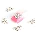 Yesurprise Butterfly Beads 10 pieces Silver 3D Alloy Nail Art Slices Glitters DIY Decorations