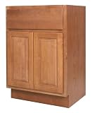 Timberpro 24-Inch Wide by 32 1/2-Inch High, Factory Assembled - Ready to Install All Wood Vanity Cabinet, Westport Cinnamon Maple VSB2421-WCN
