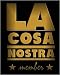 LA COSA NOSTRA member SCHWARZ / GOLD POLOSHIRT