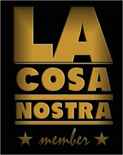 LA COSA NOSTRA member SCHWARZ / GOLD POLOSHIRT