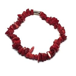 Nugget Bamboo Coral Anklet with Magnetic Closure