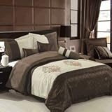 IMAGE OF 7pc King size Pacifica Coffee Comforter set By sheetsnthings