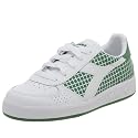 Diadora Little Kid Heritage  B. Elite Net Jr Sneaker,White/Green,1 M Little Kid