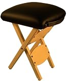Sivan Health and Fitness Lightweight Folding Massage Stool, Black
