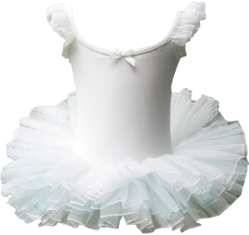 Windykids d628 girls Leotard kids children baby Ballet Tutu dress Dresses white/blue bow XL 5y-6y