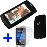 G5 Accessories Sony Ericsson U5 Vivaz Black Silicone Case/Cover/Skin + Free Screen Protector + Free Shipping
