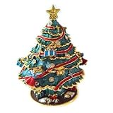 41FbgS8%2BxNL. SL160  24k Gold Plated Swarovski Crystal, Enamel Christmas Tree Trinket Box