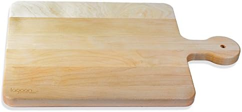 Maple Cutting Board With Rounded Handle - (10 1/2" x 16" x 3/4") - An all-American Favorite, Warm Golden Color. Premium Quality Chopping Board.