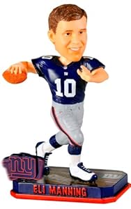 Eli Manning New York Giants NFL 2014 Springy Logo Bobblehead Figurine
