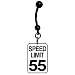 Speed Limit 55 Traffic Sign Belly Ring