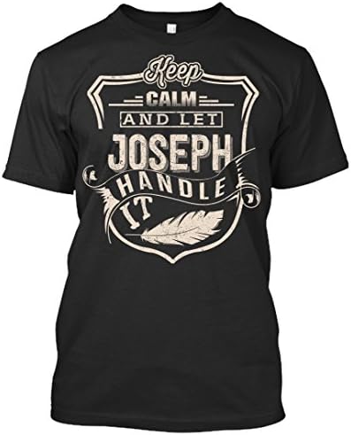 Joseph shirt-Keep calm and let Joseph handle it, gift shirt for men (XL,Black)