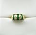 18k Gold Diamond and Emerald Ring