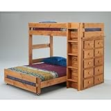 Twin/Full Loft Bed w/Ten Drawer Chest 3977 (PC)