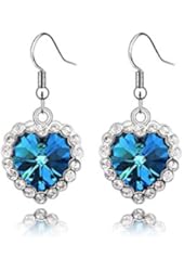 Topstaronline (TM) Swarovski Elements Crystal Love Heart of the Ocean Titanic Earrings