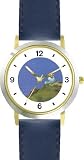 Twinkle Twinkle Little Star by Artist: Sylvia Long - WATCHBUDDY&reg; DELUXE TWO-TONE THEME WATCH - Arabic Numbers - Blue Leather Strap-Size-Large ( Men's Size or Jumbo Women's Size )