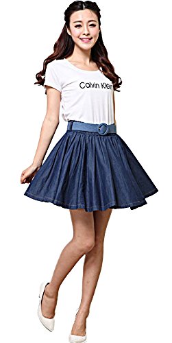 キュロットスカート デニム ミニスカート ギャザースカート フレアー デート カジュアル キュート エレガンス レディース 冬物 春物 可愛いスカーフ付き R751