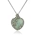 Sterling Silver Marcasite and Jade Heart Pendant, title=