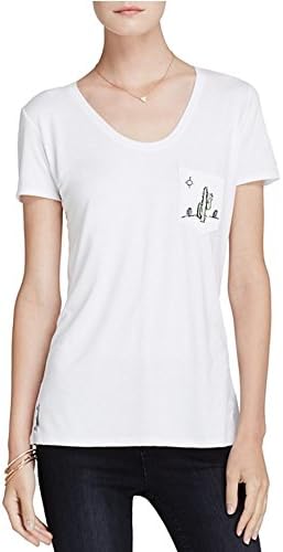 Umano Women's Cactus Scoop Neck Tee Small White