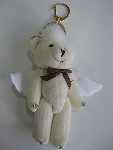 Angle Teddy Bear Keychain, White Color with Angle Wings (6*3 Inch.)