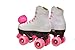 Epic Skates Pink Princess Girls Quad Roller Skates, White, Youth 3,PnkPncs03