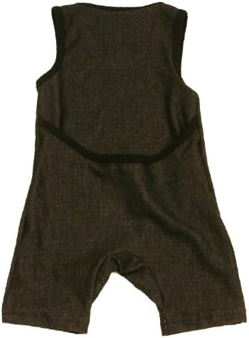 Hand-Dyed Clyde Baby Tender Wonder Romper in Black Stretch Mock Denim-newborn
