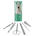 Hip Llama with Glasses Stainless Steel Manicure Pedicure Grooming Beauty Care Travel Kit