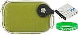 2n1 Nylon Hard Shell (Green) Case and CNP-80 Battery for Casio Exilim EX-S8 Digital Camera Purple