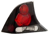Anzo USA 221025 Ford Focus Black Tail Light Assembly - (Sold in Pairs)