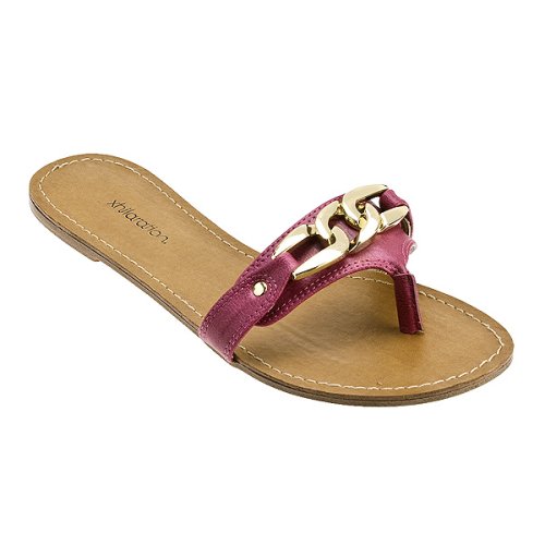 Women's Xhilaration Tressa Thong Sandals - Fuchsia