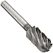 PFERD Cylindrical Carbide Bur, Clog-Resistant, AlTiN Finish, Single Cut, Radius End