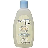 Aveeno Baby Wash & Shampoo, Lightly Scented, 8 Ounce (Pack of 4)