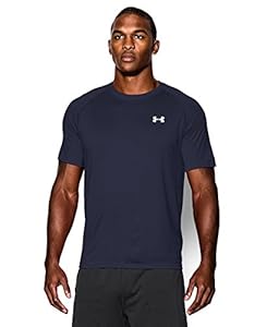 Men's UA TechTM Shortsleeve T-Shirt Tops by Under Armour (Midnight Navy/white, X-Large)
