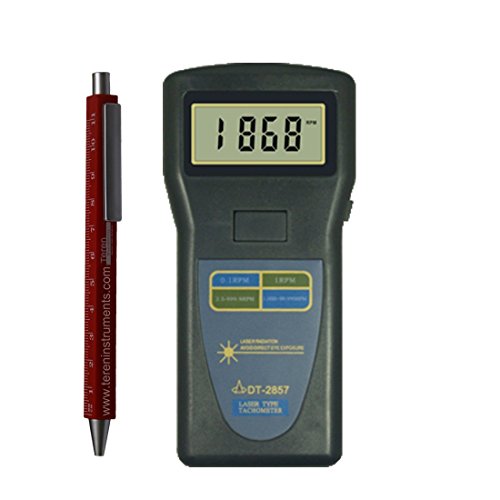 DT-2857 Photo Tachometer Surface Speed Tester Auto Meter 2.5~99,999 RPM Speedometer