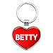 Graphics and More Metal Keychain Key Chain Ring I Love Heart Names Female B Beth - Betty