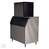 Ice-O-Matic ICE1006HA_B100PS_KBT5 997 Lb Half Size Cube Ice Machine w/ Storage Bin