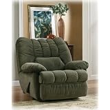 Baxter Spruce Rocker Recliner w/ One Arm Storage By Ashley Furniture