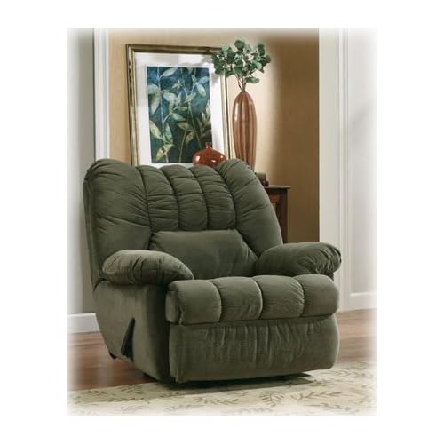 Baxter Spruce Rocker Recliner w/ One Arm Storage By Ashley Furniture