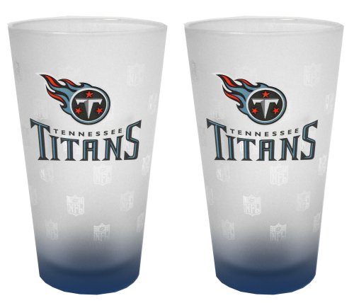 Tennessee Titans Frosted Pint Glass (16-Ounce, Set of 2)