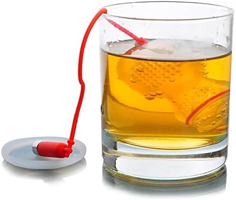 Silicone Diver Deep Tea Leaf Herbal Spice Strainer Filter Infuser Diffuser Bag-Red