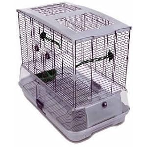Vision Medium Bird Cage M01 25x16x21in. Small Wire Single Height Green Perches Food/Water Dishes - Vision 83250